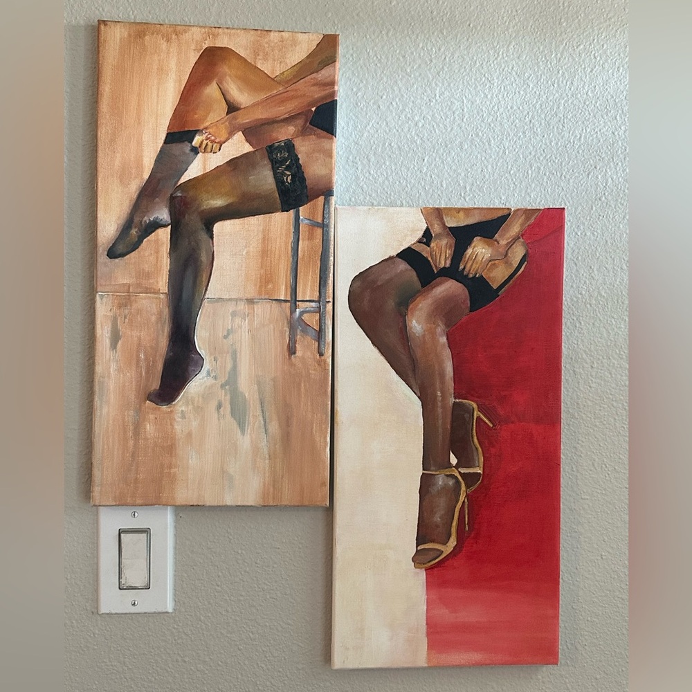 Two Piece Original Oil Painting Collection by Marcia Rain